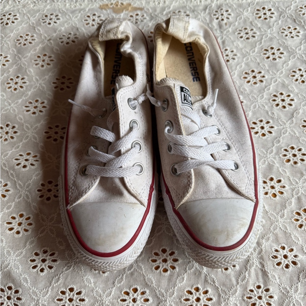 Converse White Canvas Sneakers